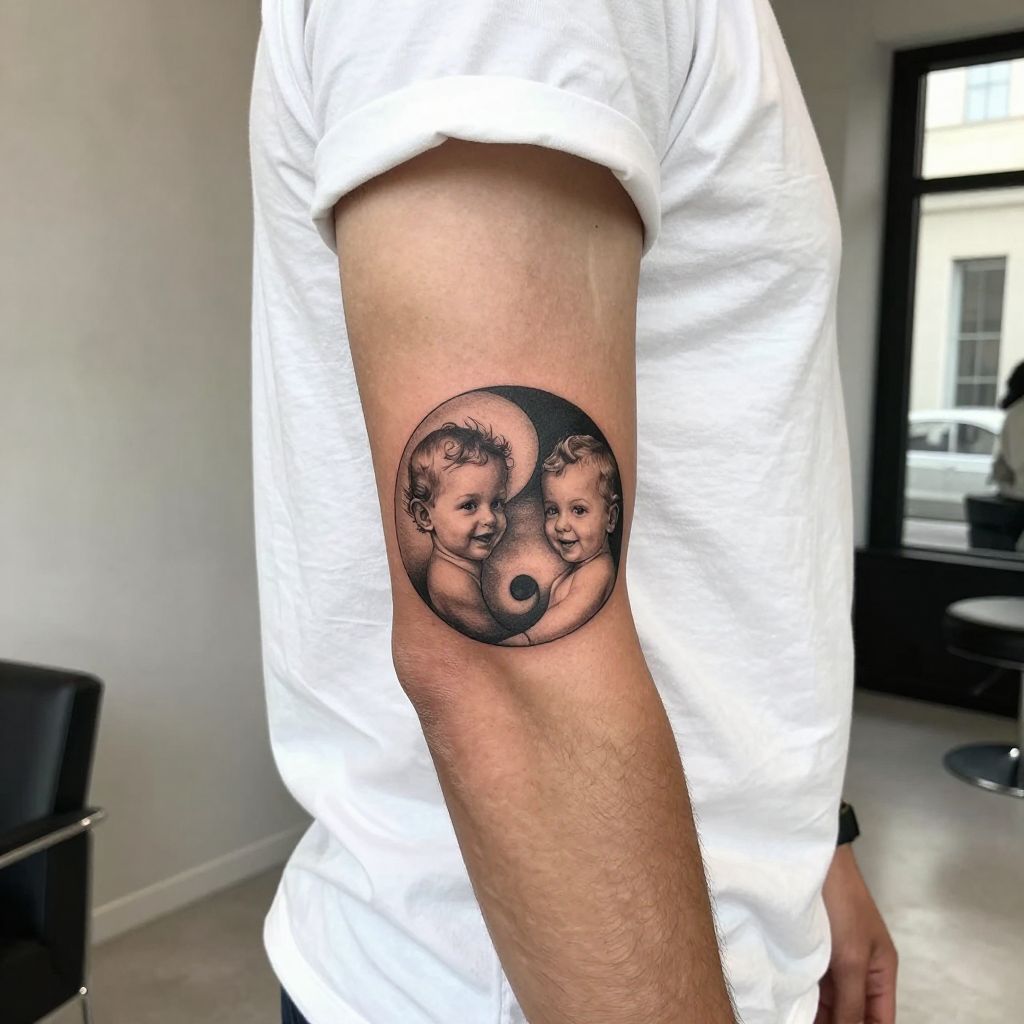 2 child tattoo ideas for dad 1