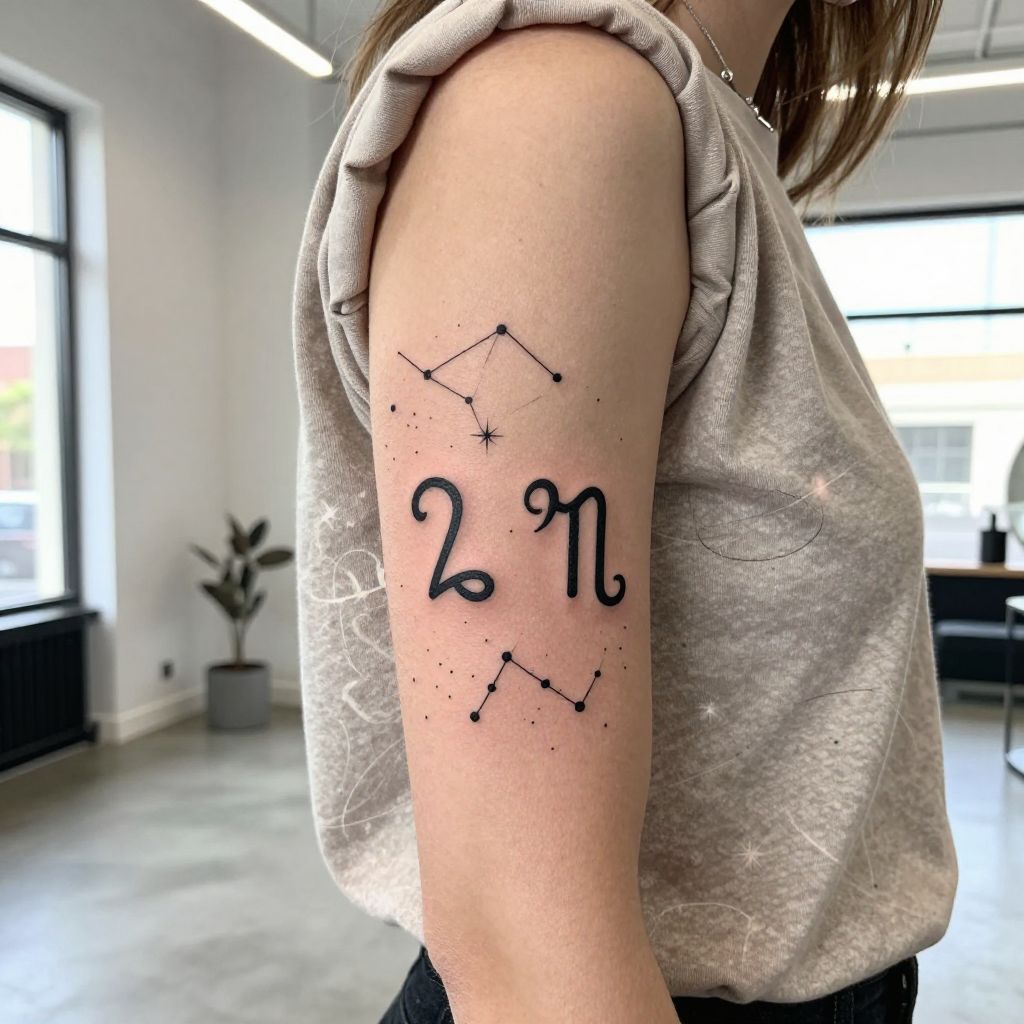 Zodiac Sign Couple Tattoos