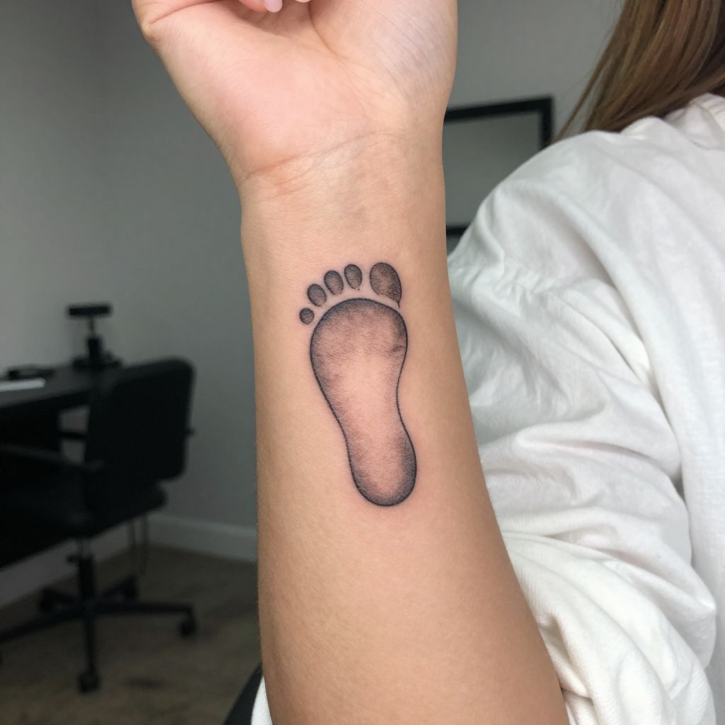 Classic Black Ink Baby Footprint