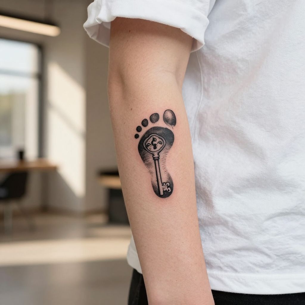 Footprint in a Lock and Key Design