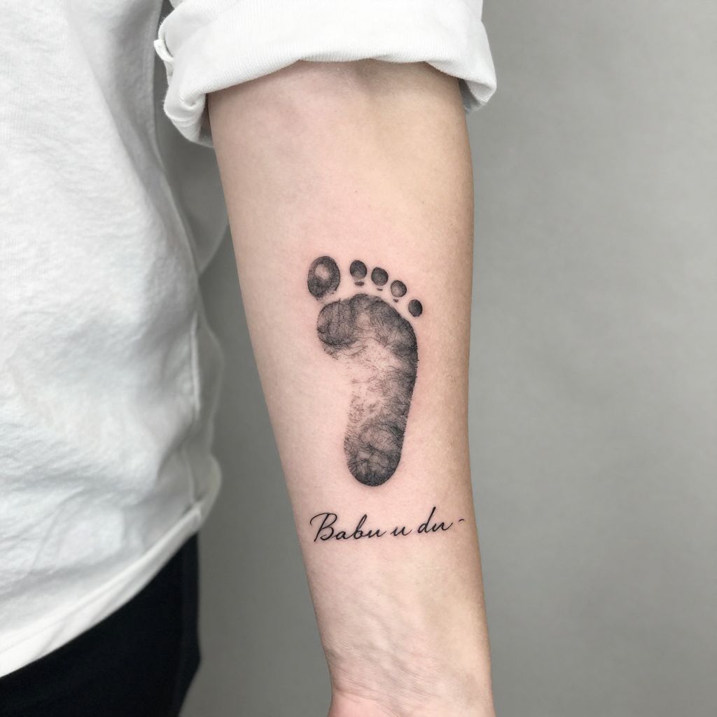 Footprint with Baby Name