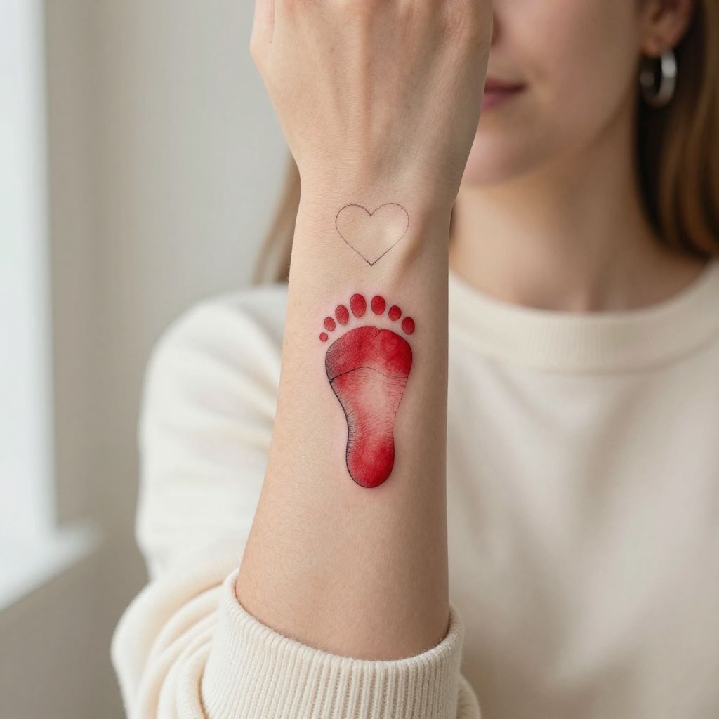 Footprint Inside a Heart