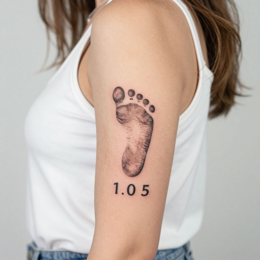 Footprint with Baby’s Birthdate