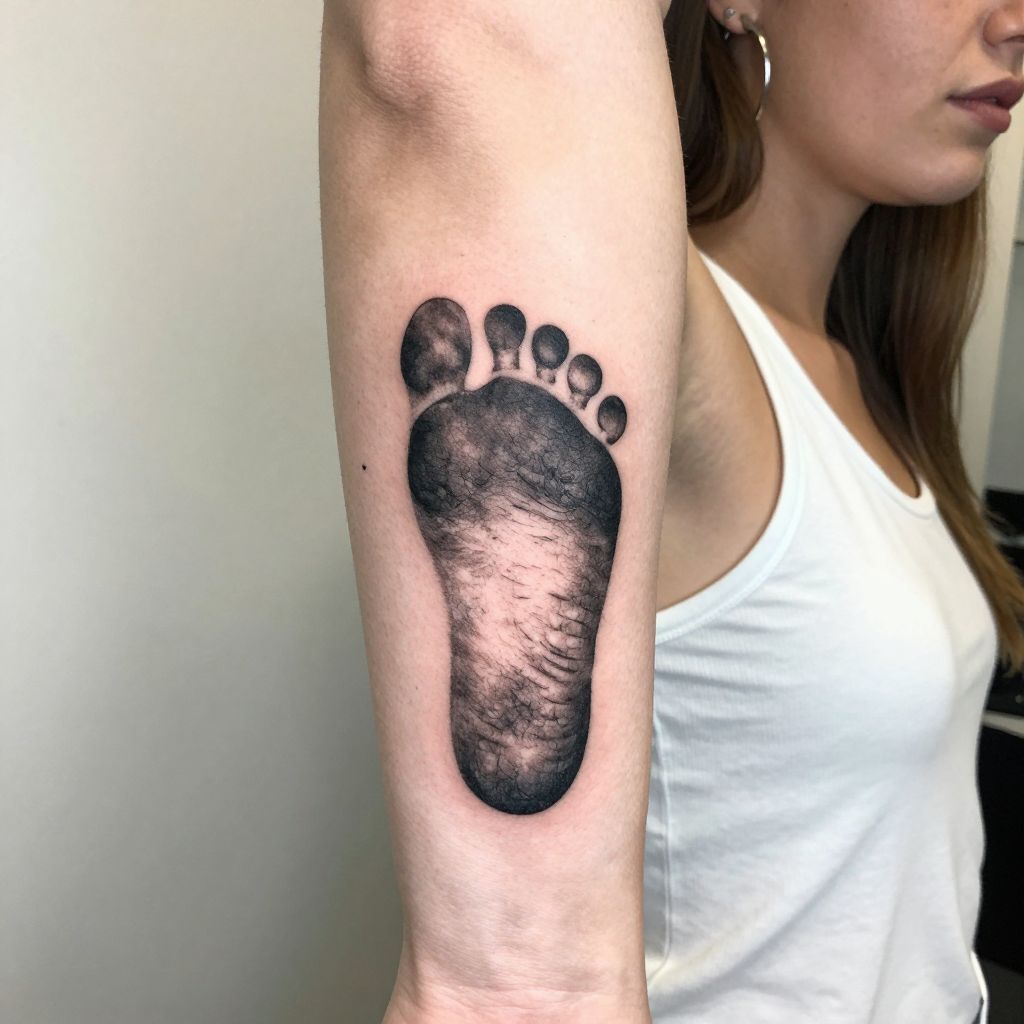 Realistic Baby Footprint