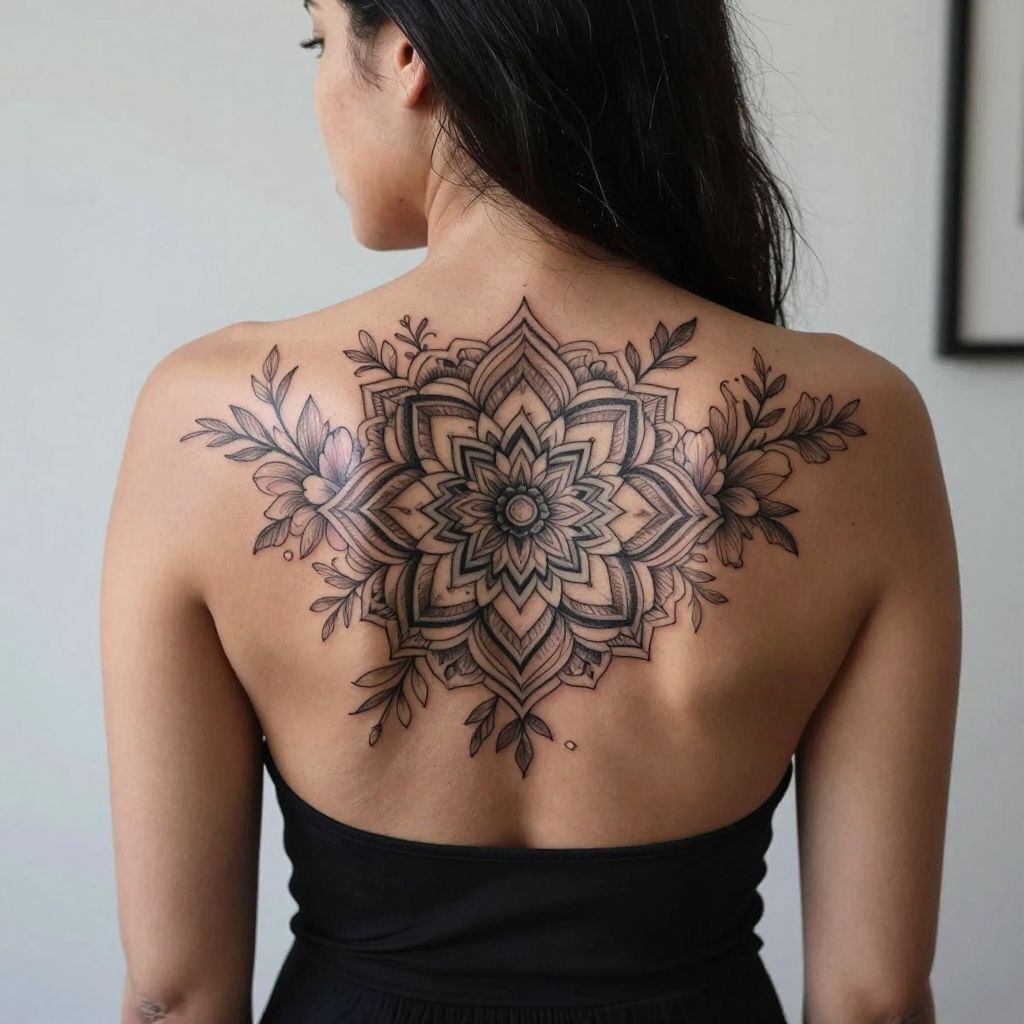 Elegant Mandala with Floral Accents