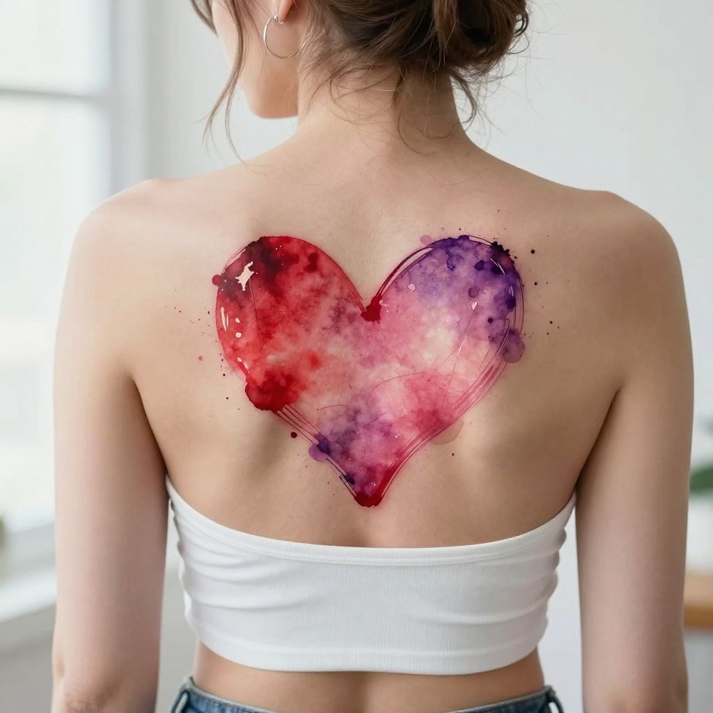 Abstract Watercolor Heart