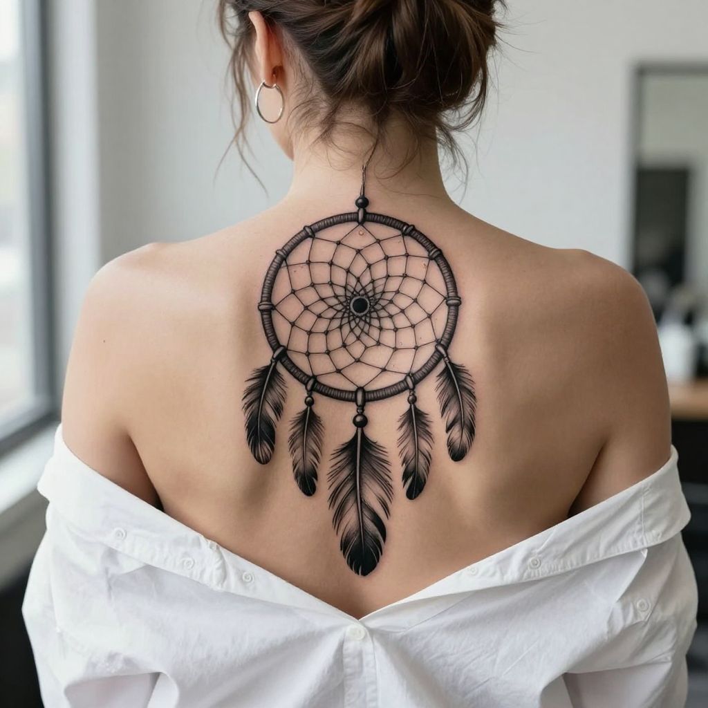 Dreamcatcher with Feather Detailing