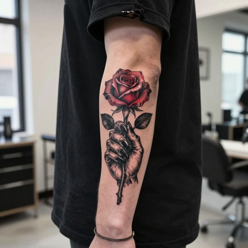 The Beast Claw Holding A Rose