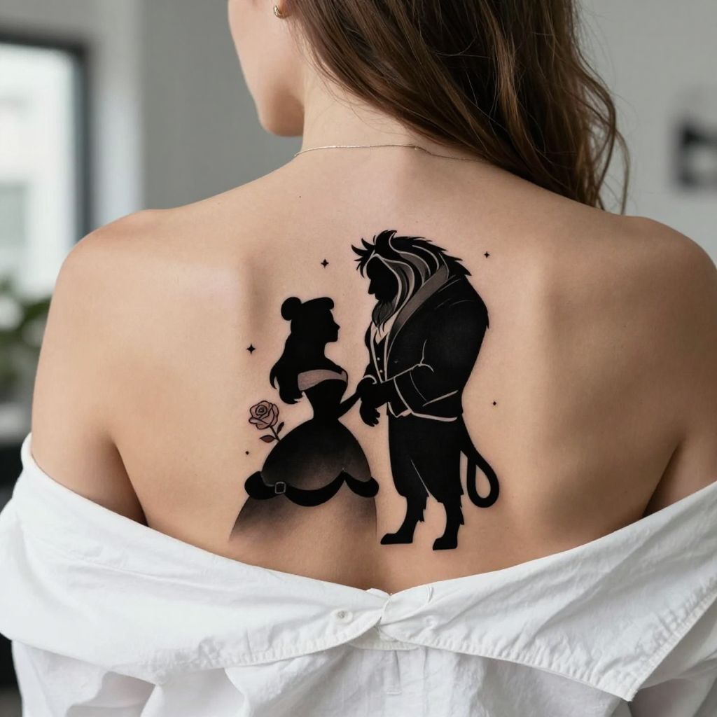 Belle and the Beast Silhouette