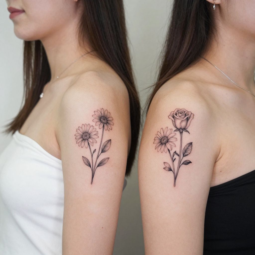 Tiny Flower Pair