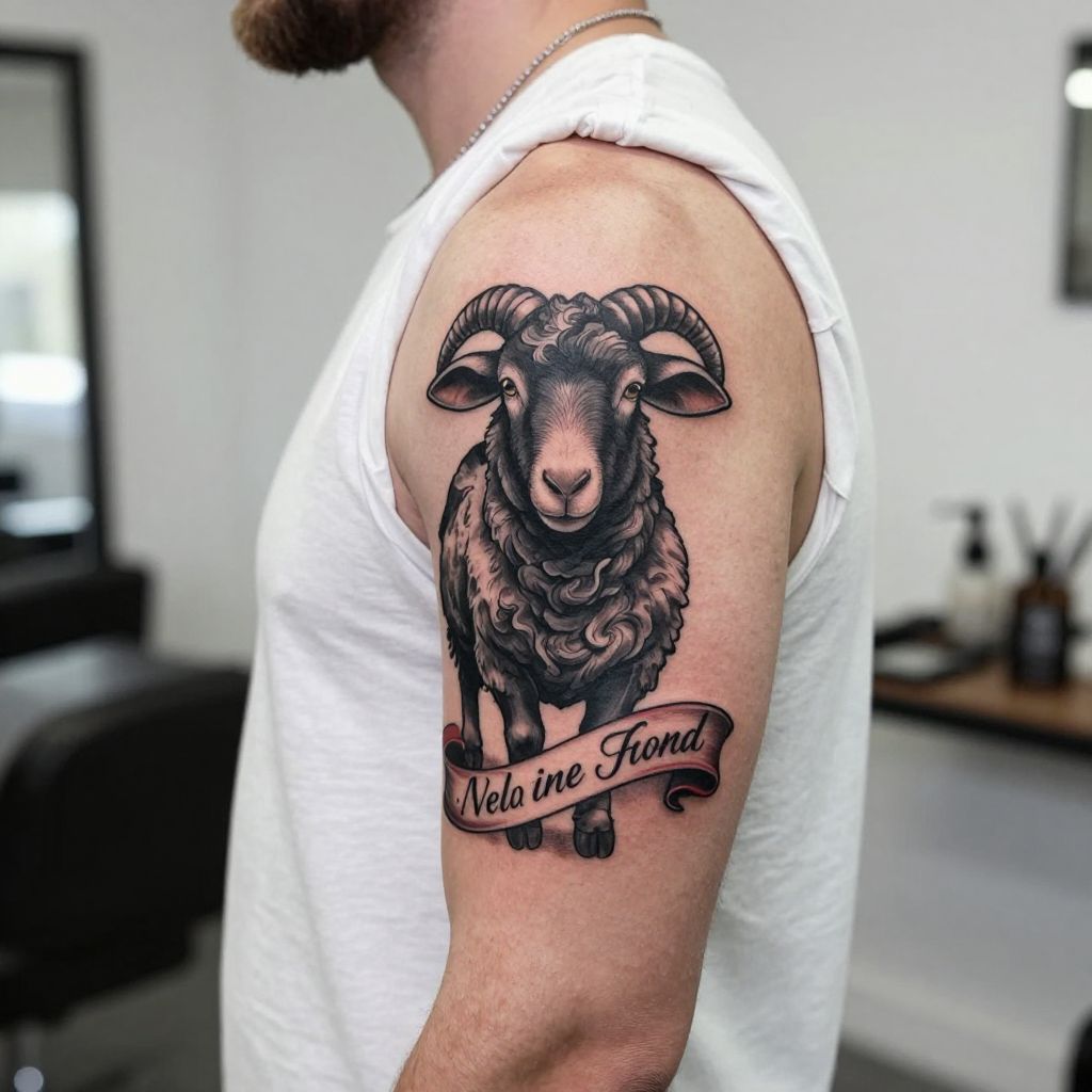 Black Sheep with Quote Banner