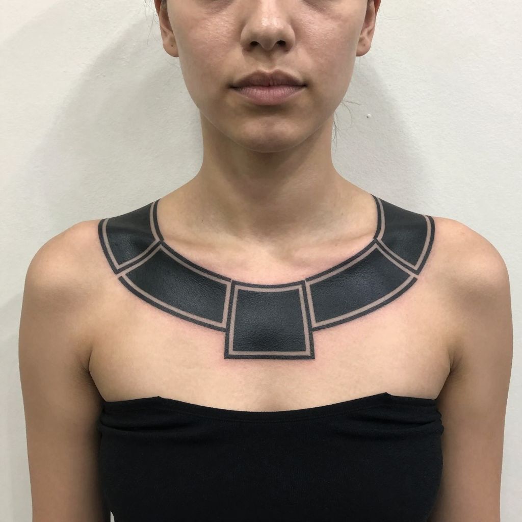 blackout tattoo ideas blackout collarbone frame
