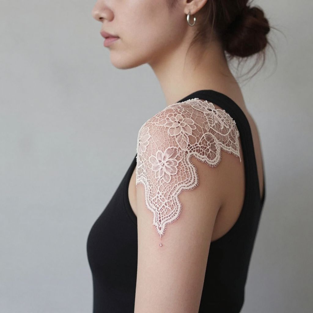 Lace Patterns on Shoulders or Thighs