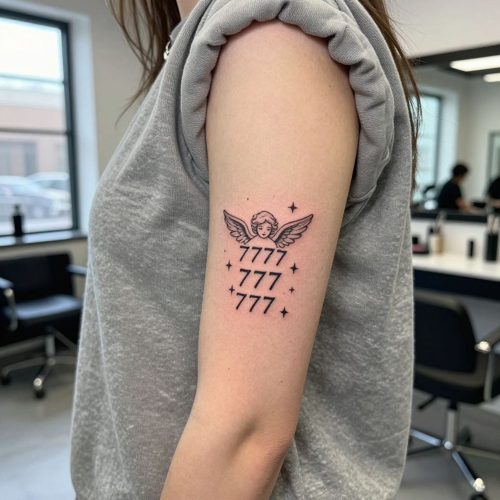 Blessed Angel Number Cluster tattoo idea