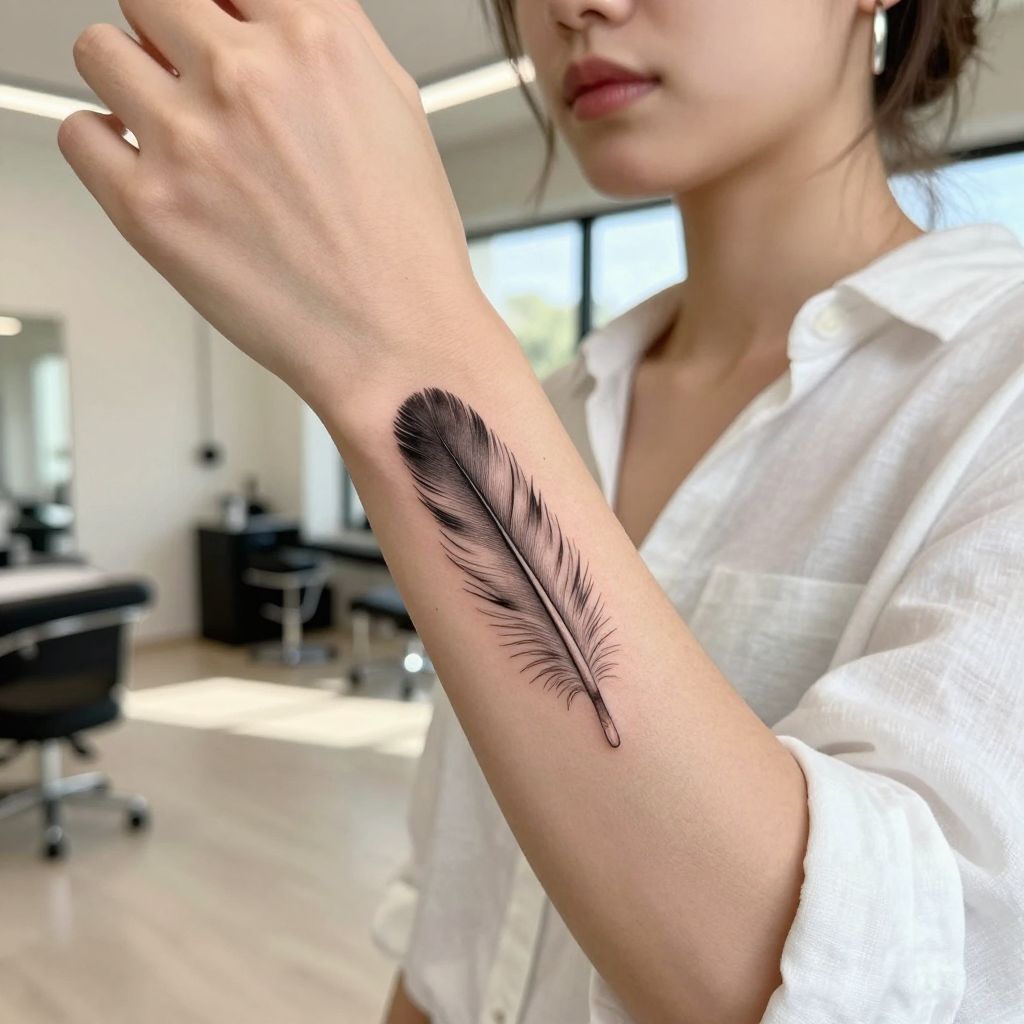 Feather Bracelet Tattoo