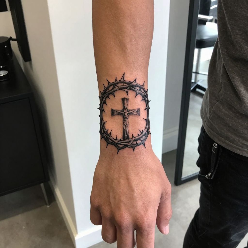 Crown Of Thorns Wrap tattoo idea