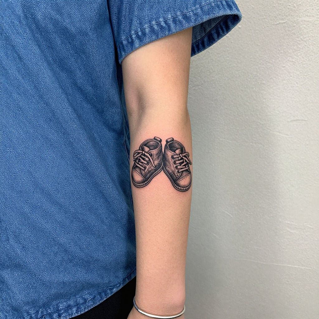 Baby Shoes Illustration tattoo idea