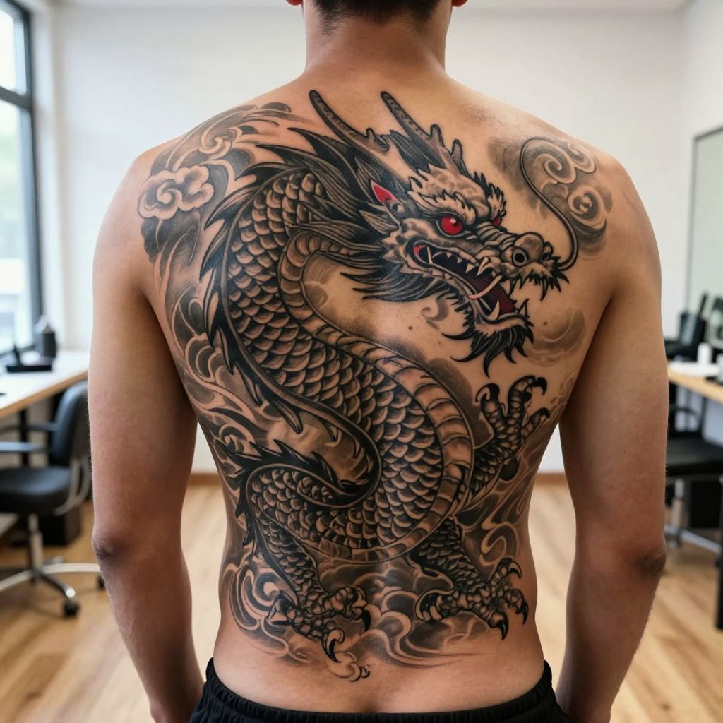 Chinese Dragon Back Piece
