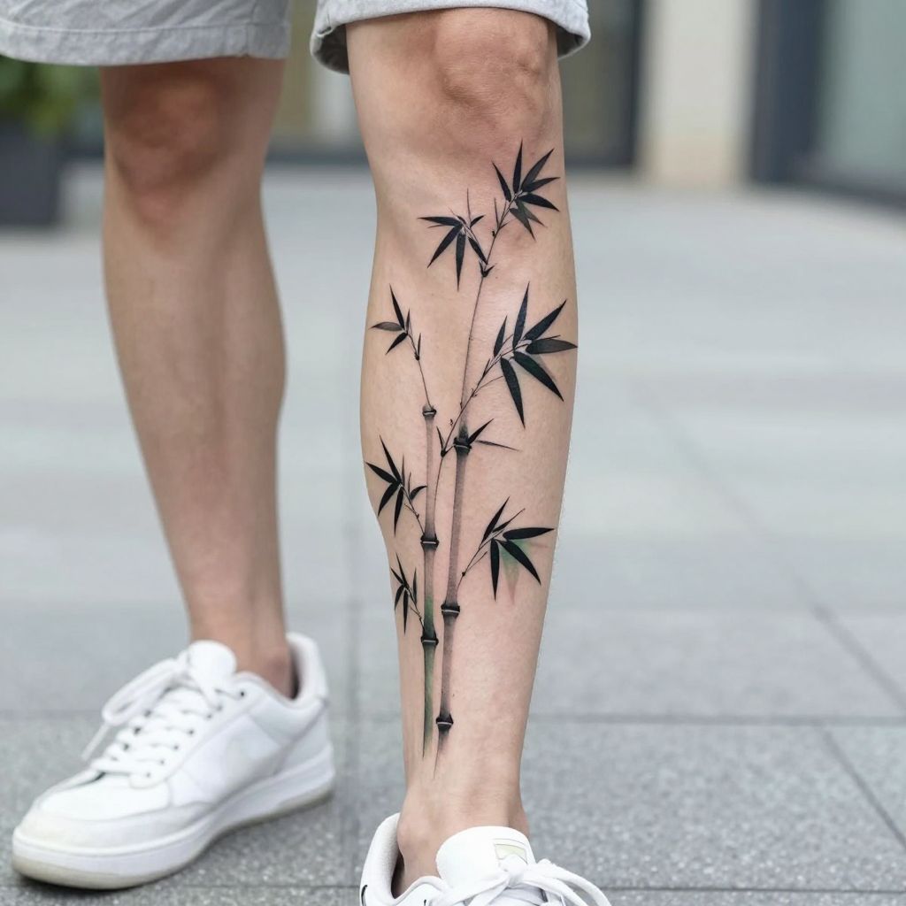 Chinese Bamboo Calf Tattoo
