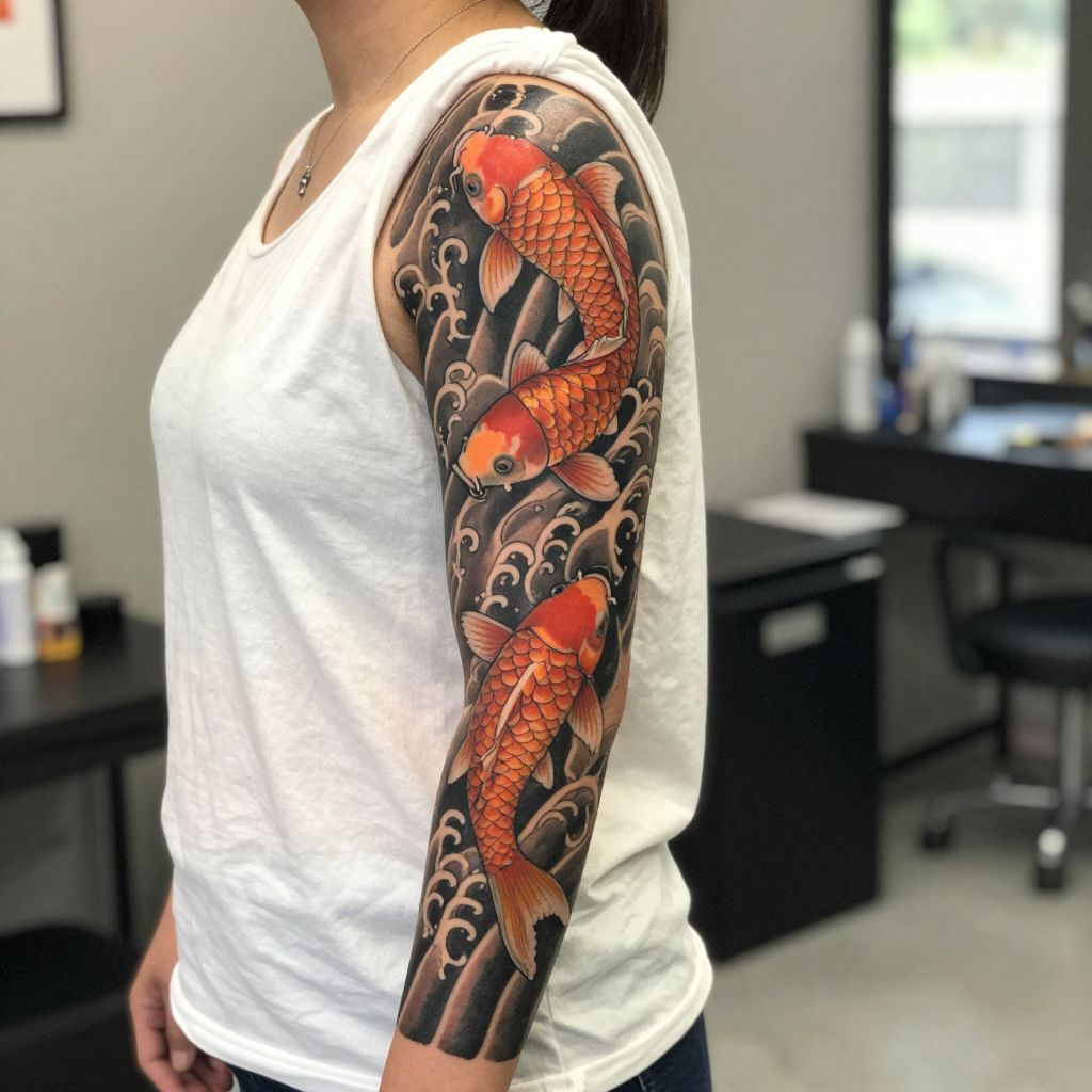 Koi Fish Sleeve Idea