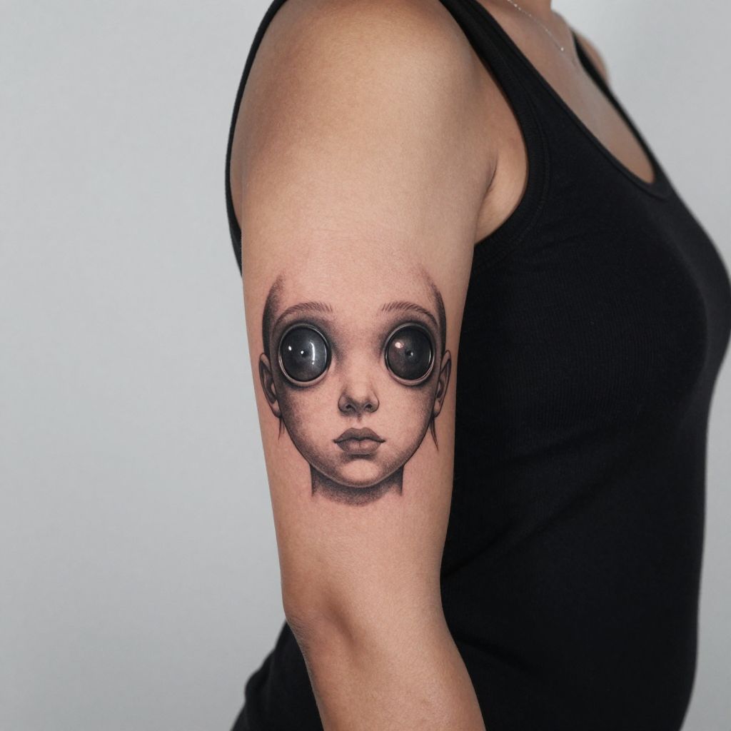 Coraline Button Eyes Portrait