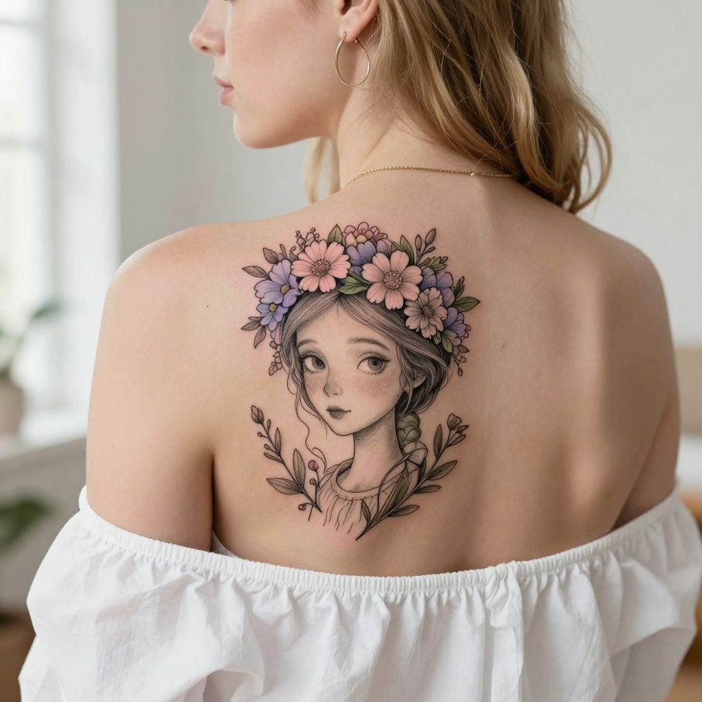 Coraline with Flower Crown