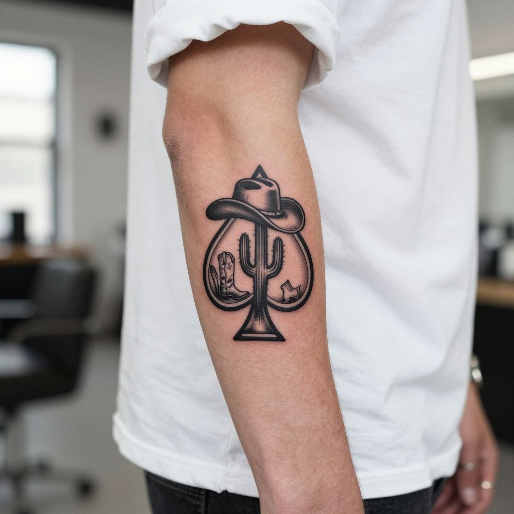 Cowboy’s Spade (Playing Card) tattoo idea
