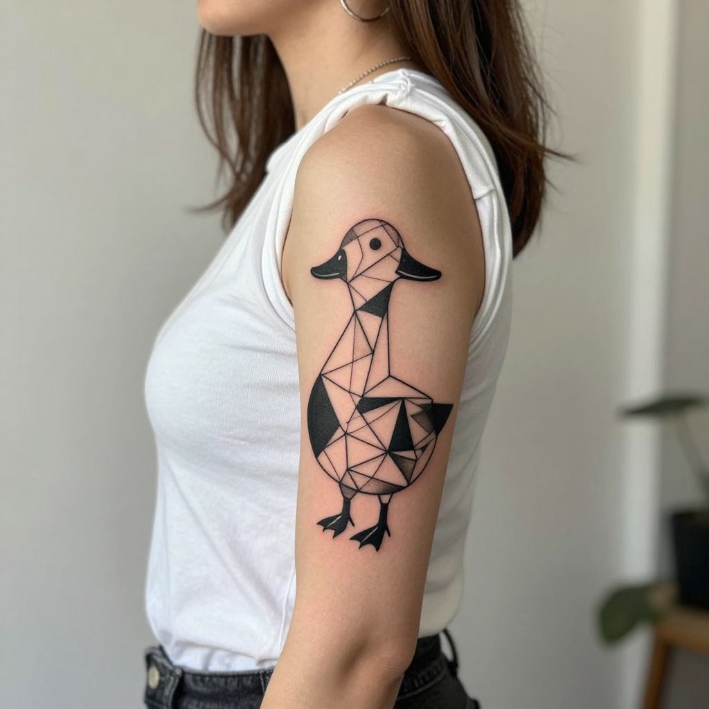 Geometric Duck with Abstract Shapes