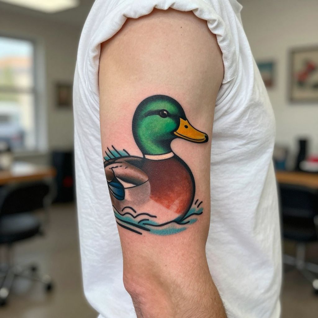 Traditional Style Duck with Bold Colors