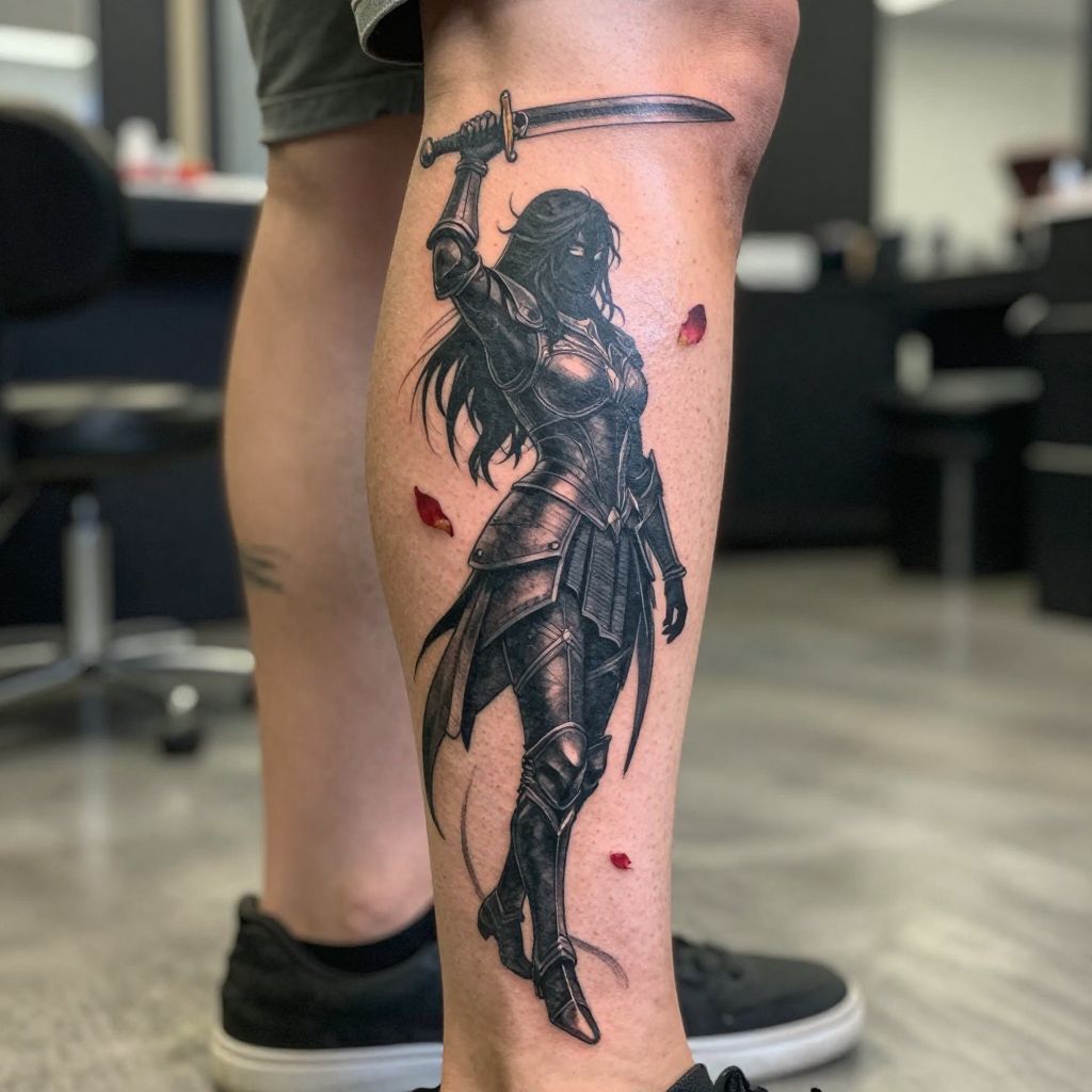 Malenia blade silhouette tattoo