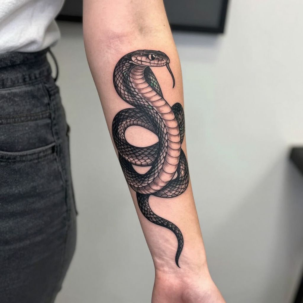 Forearm Snake tattoo placement idea
