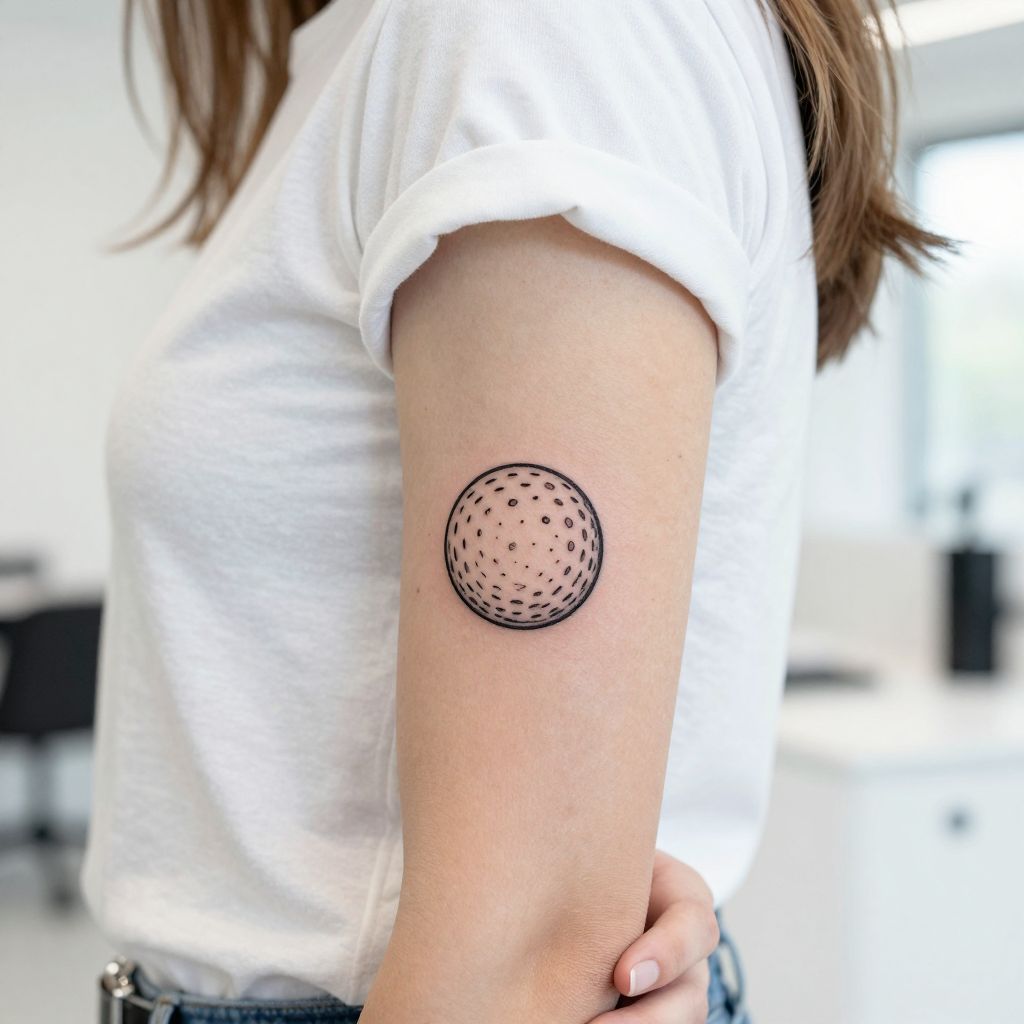 Minimalist Golf Ball Outline