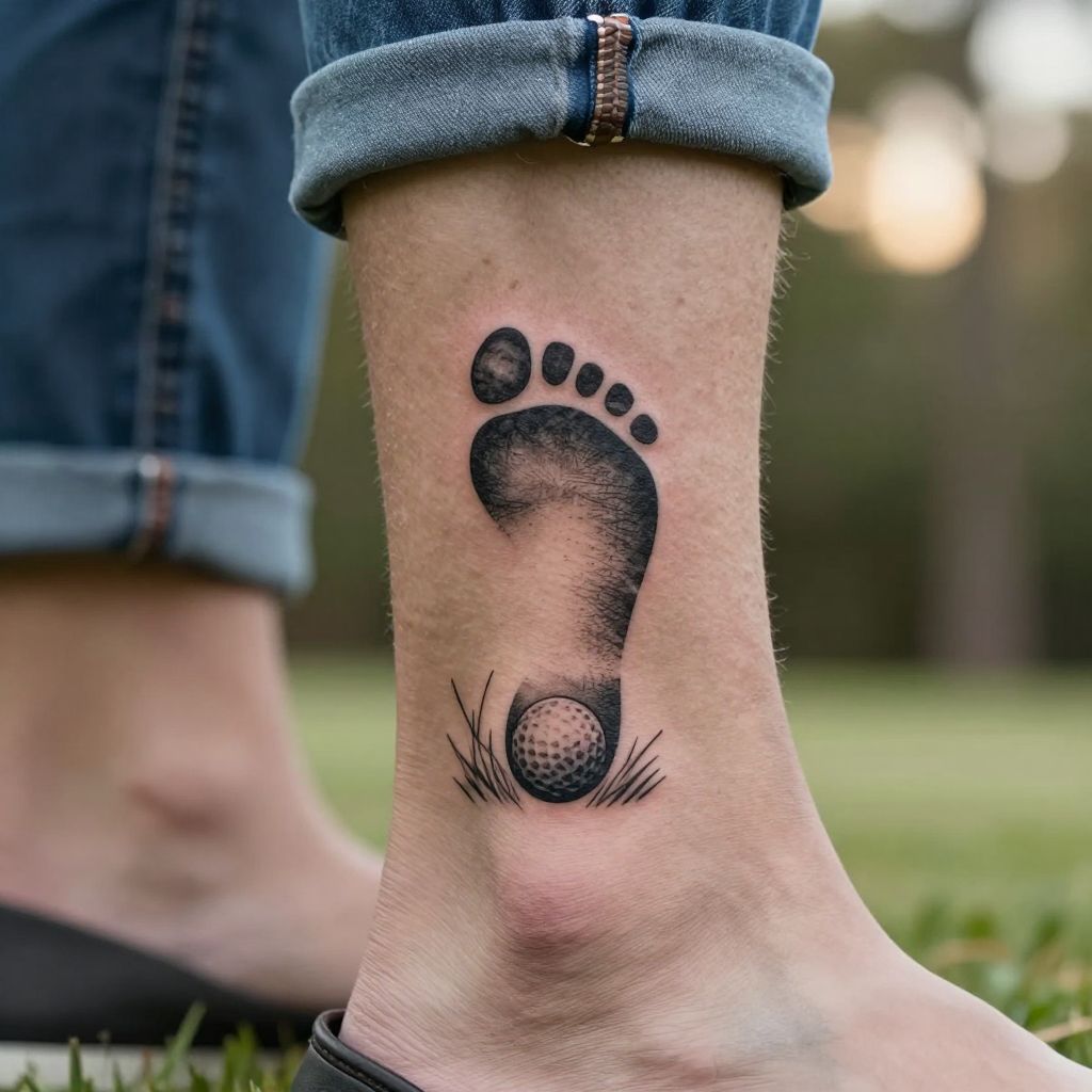 Footprint on Golf Course