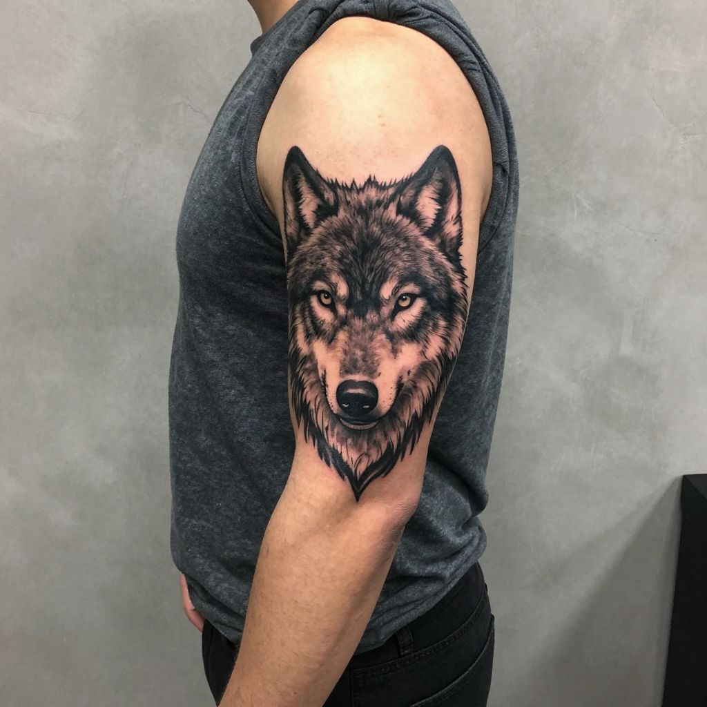 Wolf Head Tattoo