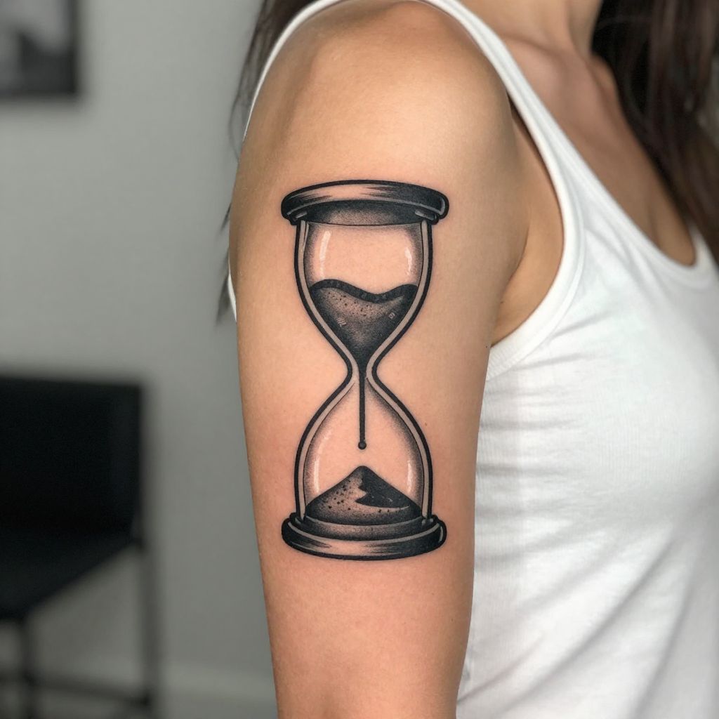Classic Blackwork Hourglass
