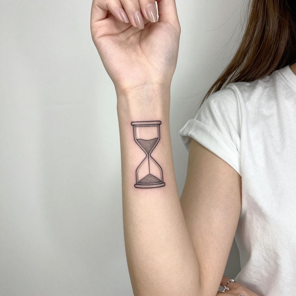 Minimalist Line Hourglass