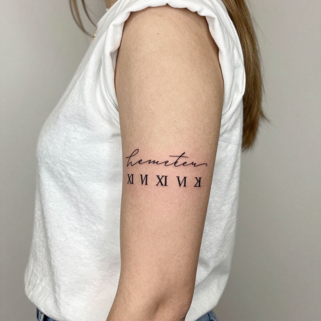 Roman Numeral Birthdate with Name
