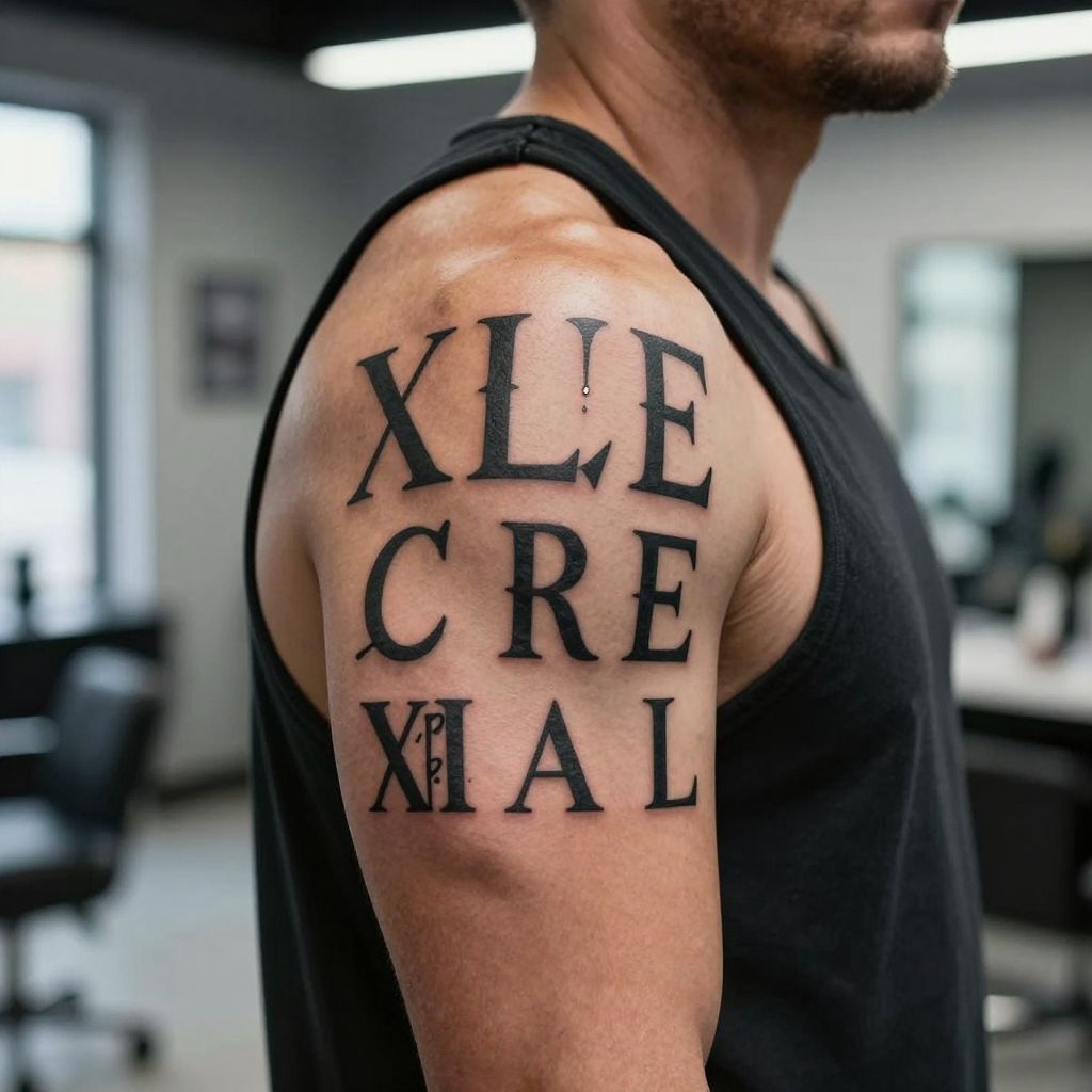 Bold Block Letters with Roman Numerals