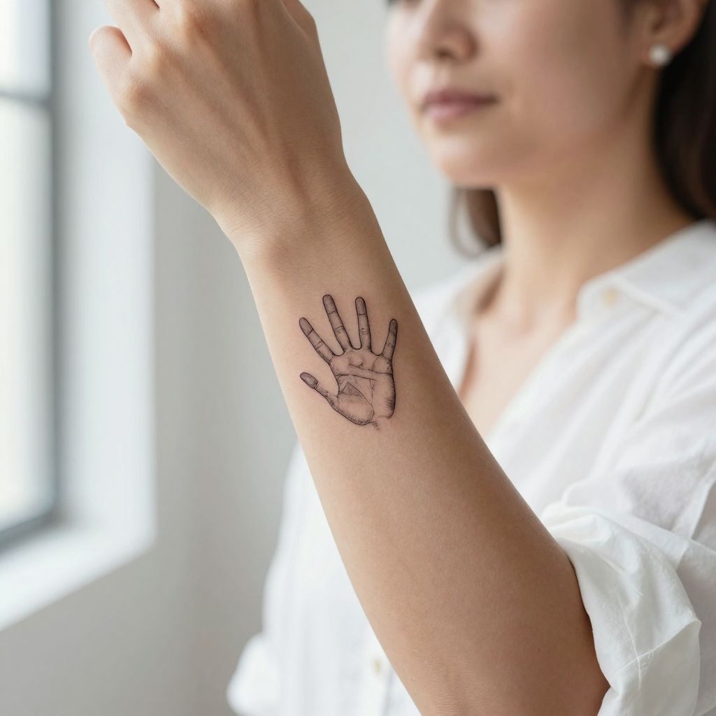 Tiny Handprint with Name