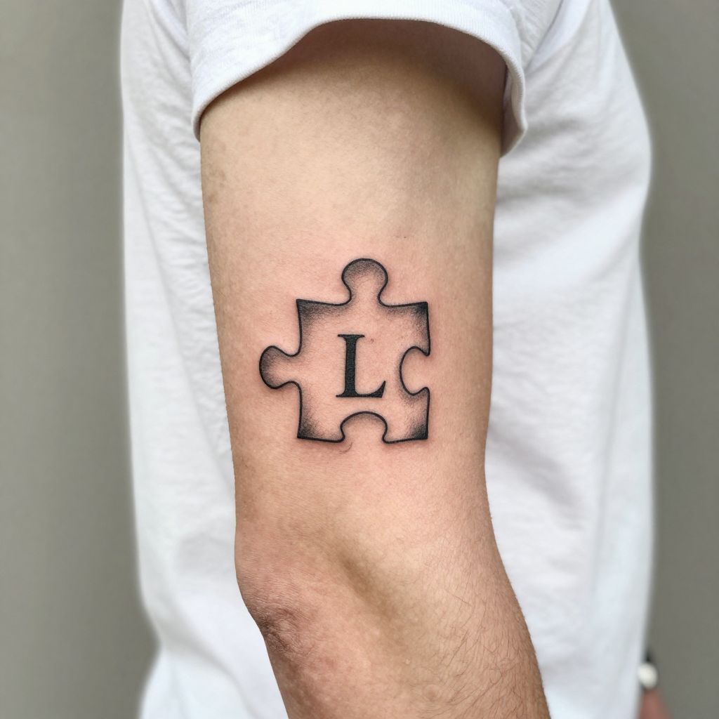 Puzzle Piece with Kid’s Initial