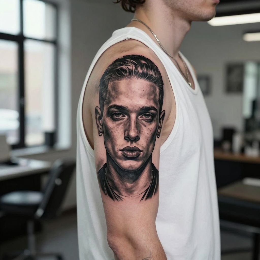 Lil Peep Portrait Tattoo