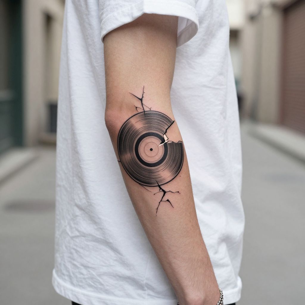 Broken Record Tattoo