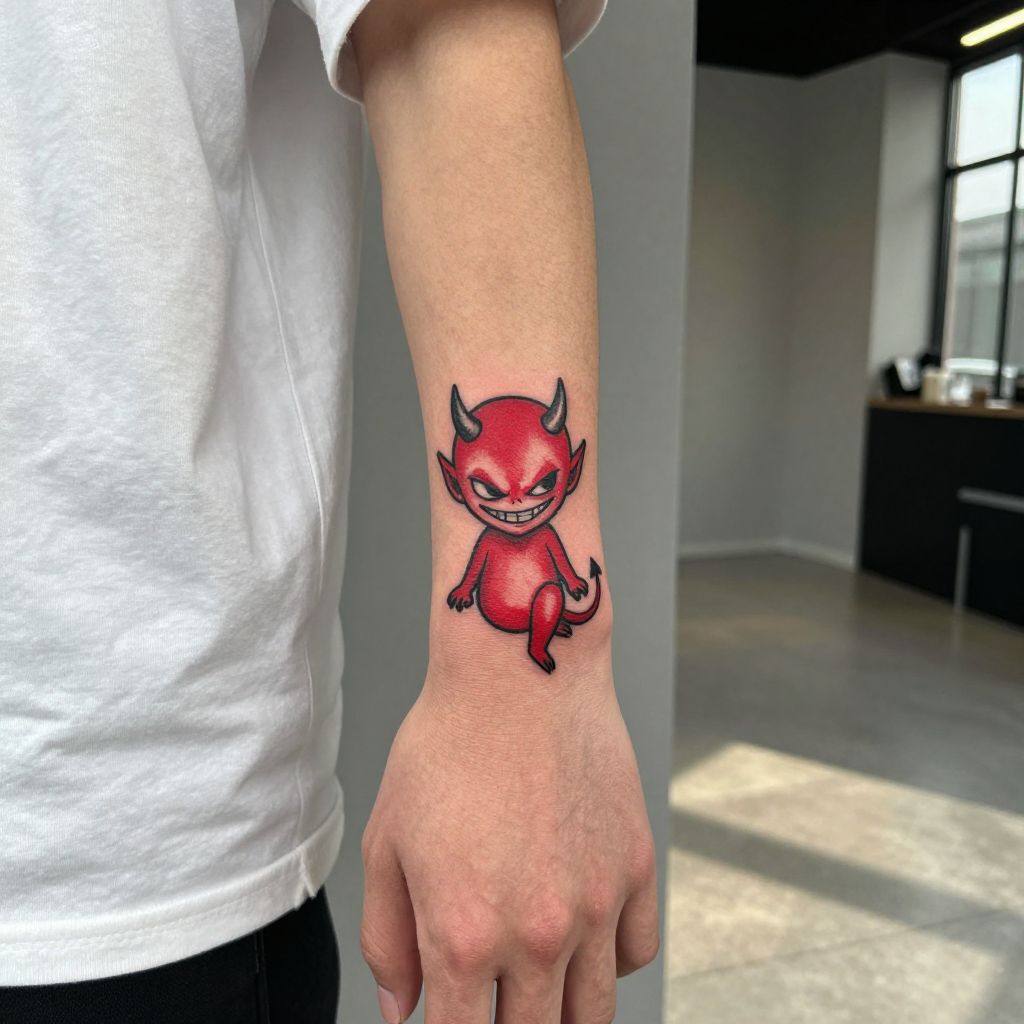 Cartoon Devil Tattoo