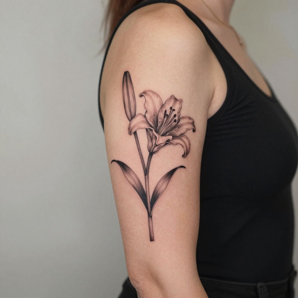 Single Stem Lily Elegance