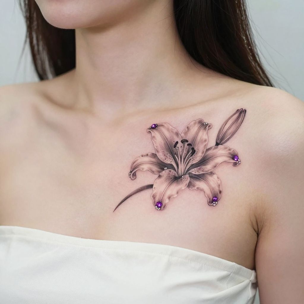 Lily With Gemstone Accents