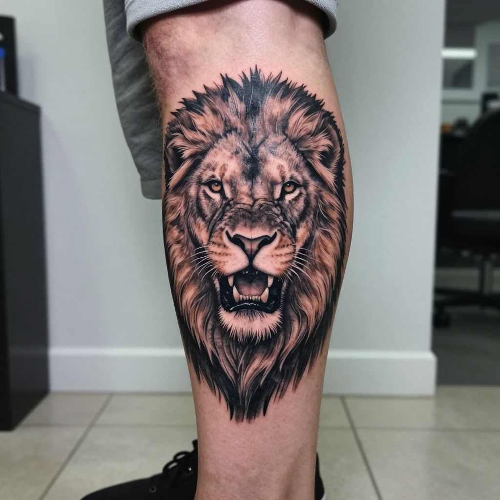 Roaring Lion Calf Piece