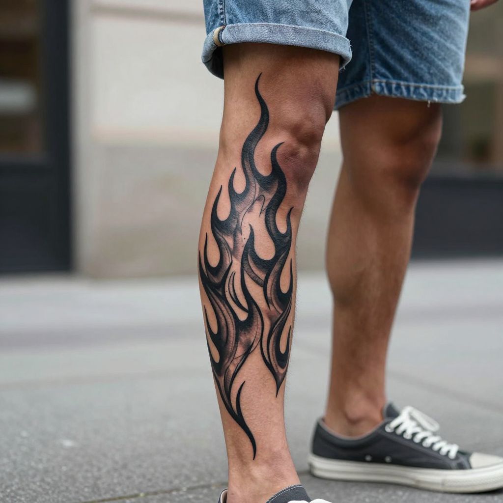 Tribal Flame Shin Wrap