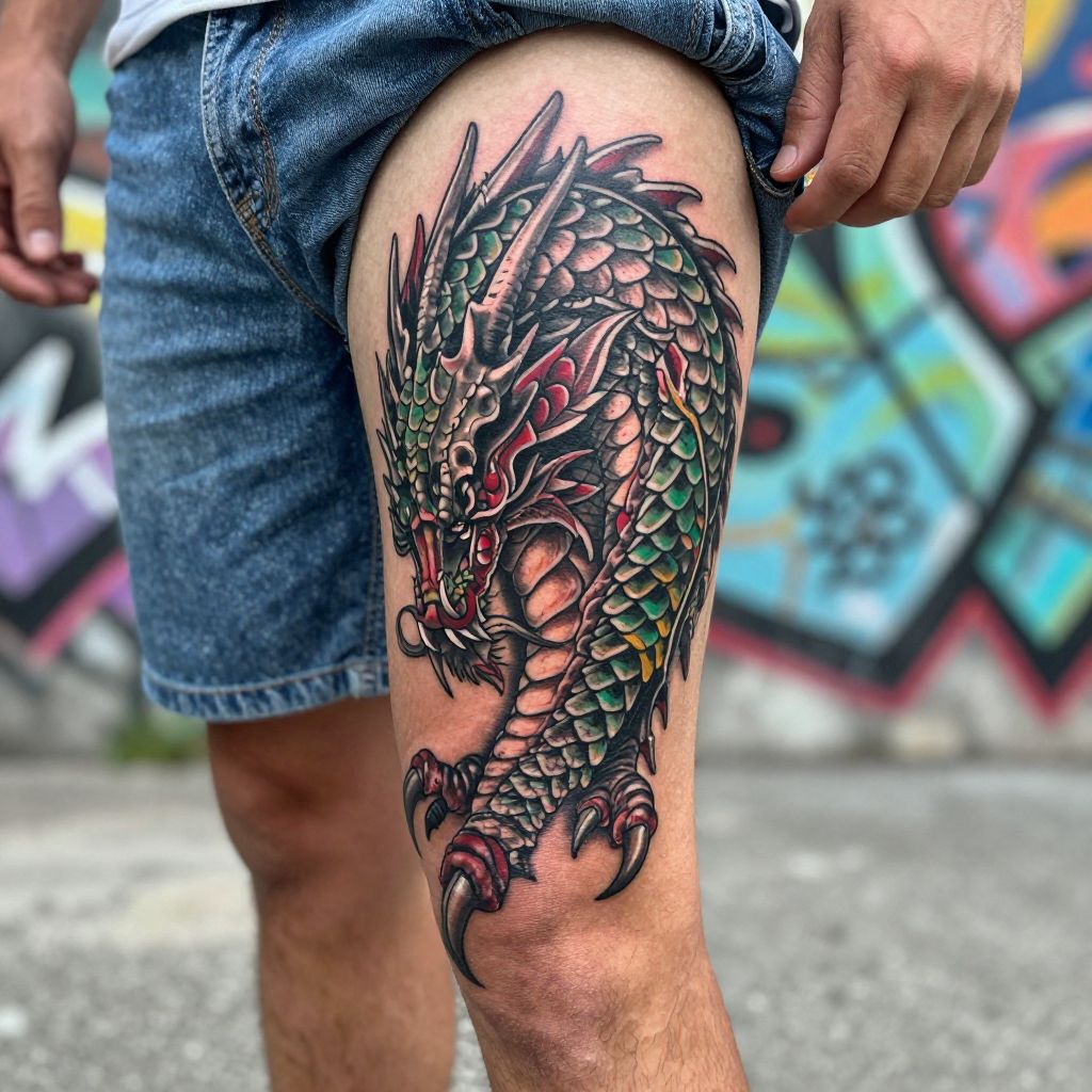Dragon Scale And Claw Thigh Piece