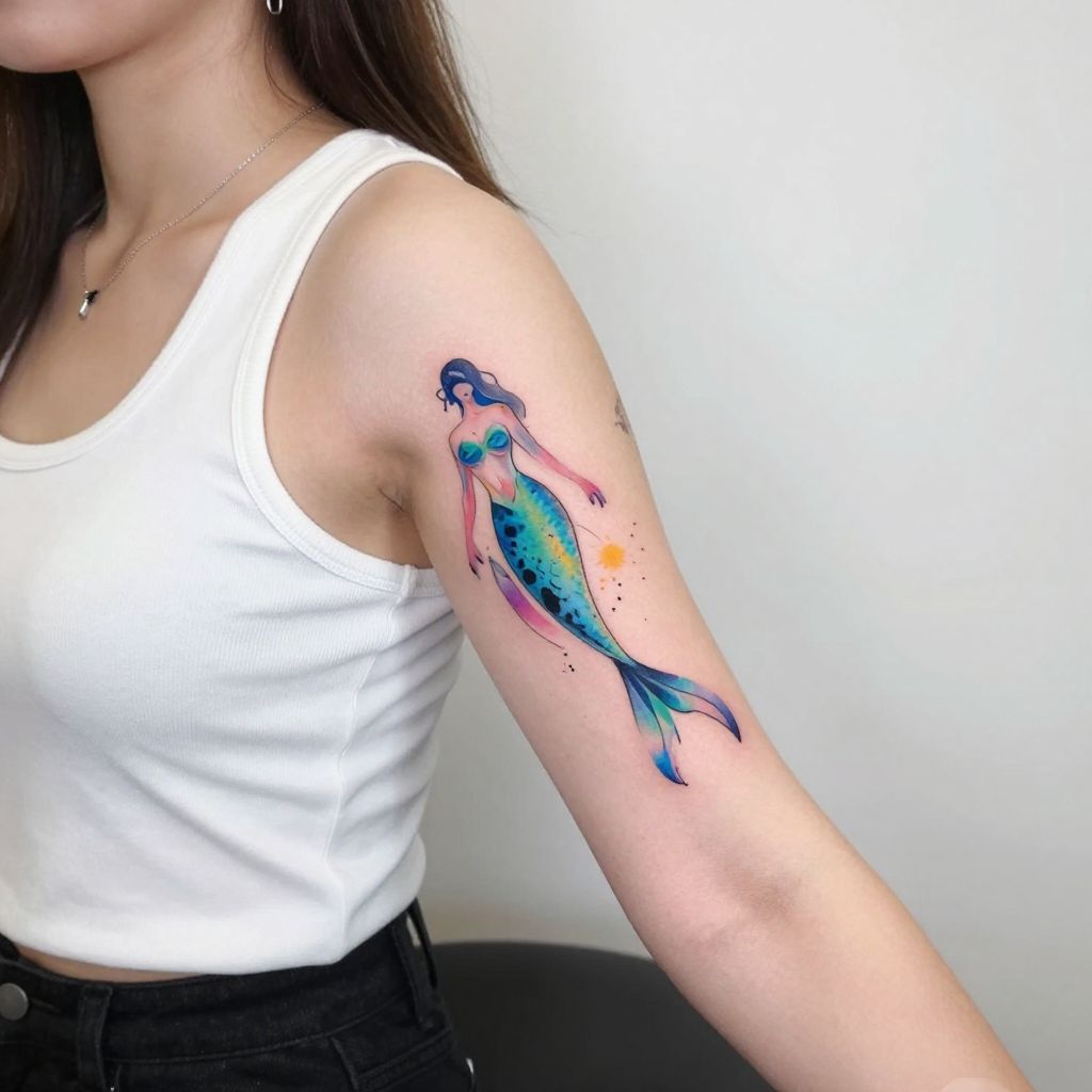 Abstract Mermaid Splash