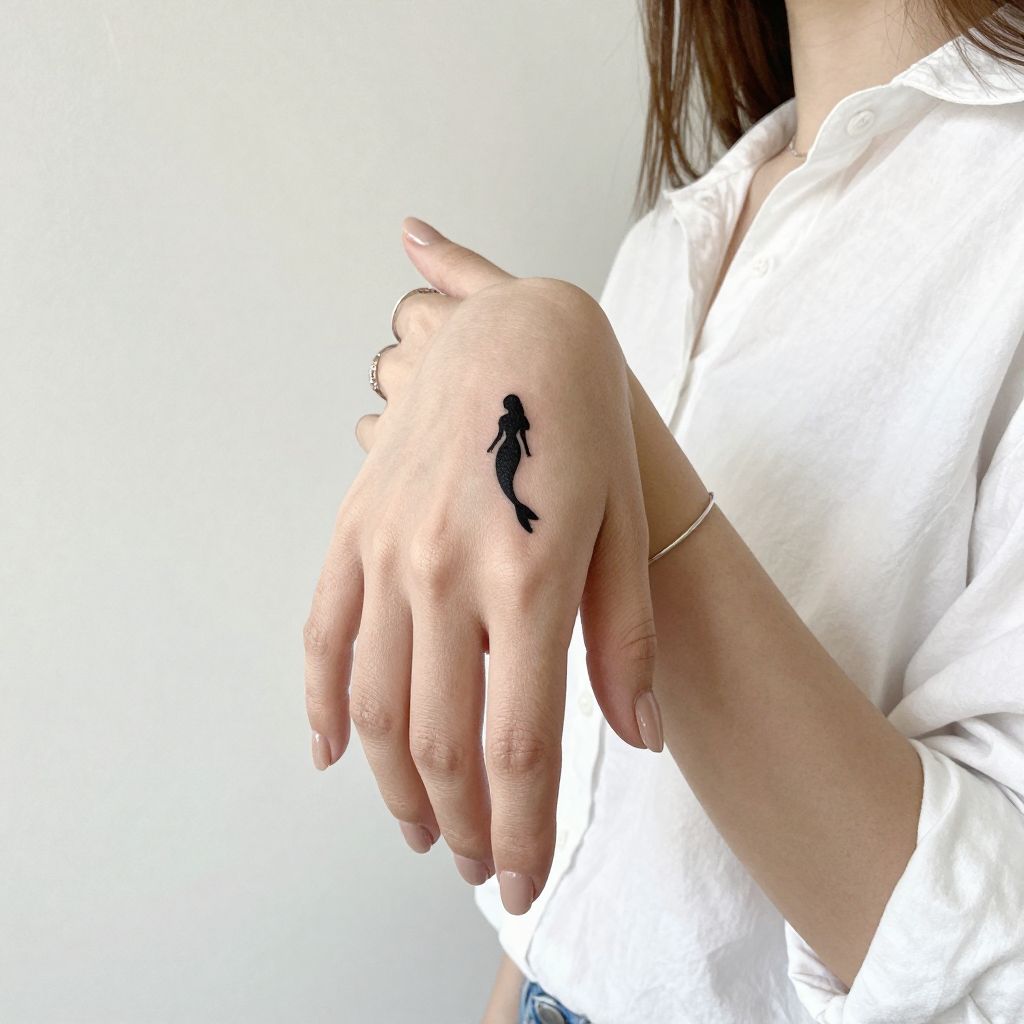 Tiny Mermaid Silhouette
